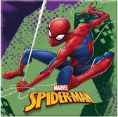 Servetten spiderman 20 stuks 33 cm x 33 cm - marvel spiderman servetten - spider-man servetten