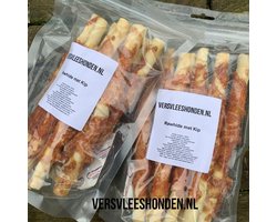 Rawhide met kip - 2x 500 gram - 20 cm - Versvleeshonden.nl