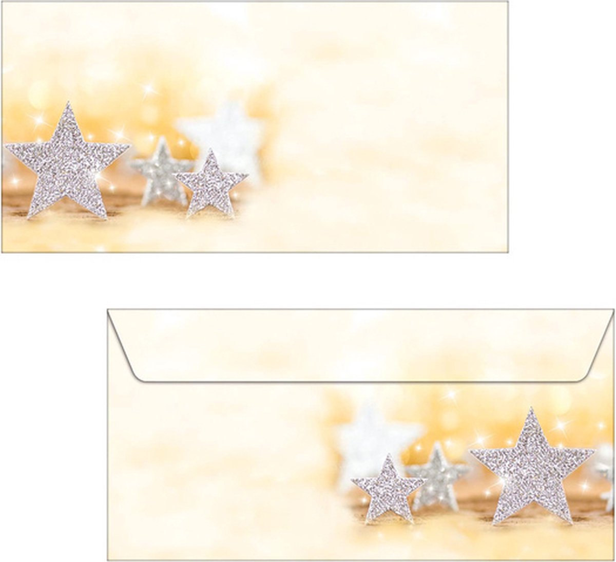 Kerst envelop Sigel 90gr DL - gouden kerstboom 50 stuks