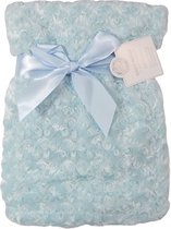 Snuggle Baby - Rosebud Fleece Dekentje - 75x100 cm - Lichtblauw