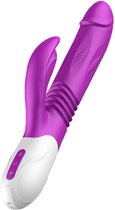 Power Escorts - G Spot Vibrator-Silicone Vibrator - USB oplaadbaar - 10 Function -Extra expander Function  And Thrusting Function - gave Cadeau Box - Paars  - bo-63-00023
