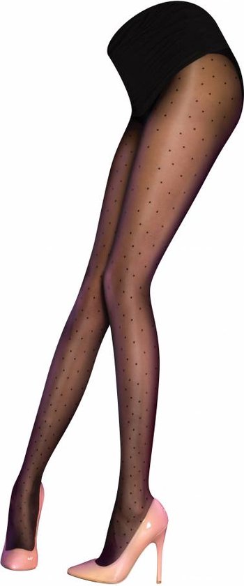 Pretty Polly Panty - Fashion - Pinspot - One Size - 36/42 - Zwart