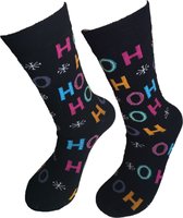 Verjaardag cadeau - Grappige sokken - Kerst sokken - HOHOHO Sokken - Wintersport sokken - Leuke sokken - Vrolijke sokken - Luckyday Socks - Kerst Cadeau sokken - Socks waar je Happy van wordt