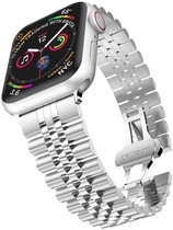Luxe Metalen Horlogebandje - Apple Watch Series 1/2/3/4/5/6/SE 42/44 mm Horlogebandjes - Rolex - iWatch Schakel Polsband Strap RVS - Met Horlogeband Inkortset - Stainless Steel Wat