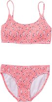 Snapper Rock - UV Bikini voor meisjes - Shirred - Ditsy Coral - maat 140-146cm