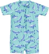 Snapper Rock - UV pak voor baby's - Korte mouw - Minty Shark - maat 74-80cm