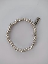 Puur. - Kralenarmband - Roestvrijstaal - Zilver - Dames - Cadeautje