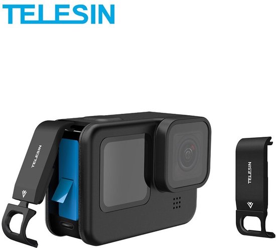 Telesin Batterij Side Deksel Verwijderbare Aluminium Geschikt voor GoPro 9 / 10 / 11 / 12