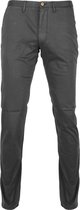 Suitable - Chino Sartre Antraciet - Slim-fit - Chino Heren maat 50