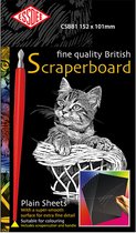 Essdee Fine Quality Scraperboard - Hobby karton scratchboard - Wit - 101 x 152mm - 10 vellen