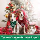 set van 2 kerst Hondenbandana - halsdoek voor je huisdier bandana hond honden kat- sjaal S