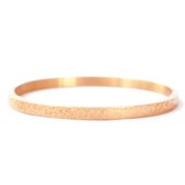 Armband-Bangle-4 mm-leopard print-roestvrij staal-rosé goudkleurig