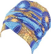 Hijab – Hoofddeksel – Islamitisch – Tulband – Muts – Sporthoofddoek - Blauw/Geel - Hoofddoek - Hoofdband - Headwrap - Afrikaanse print