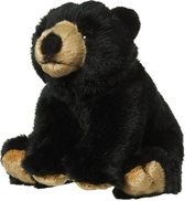 Pluche zwarte beer knuffel van 18 cm - Dieren speelgoed knuffels cadeau - Beren knuffeldieren