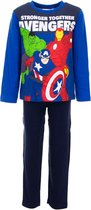 Pyjama Marvel Avengers - blauw - zwart - 140 cm - 10 jaar