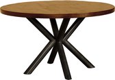 Eetkamertafel | selva | mangohout | ruwe bovenlaag | 130 x 130 x 77(h) cm