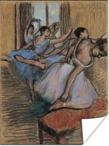 Les Danseurs - Peinture d' Edgar Degas Poster 120x160 cm - Tirage photo sur Poster (décoration murale salon / chambre) XXL / Groot format!
