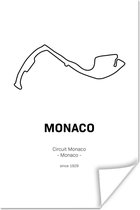 Poster Monaco - Circuit - F1 - 20x30 cm - Cadeau voor man