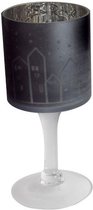 Oneiro's  Luxe Waxinelichthouder  TEALIGHT Zwart - ø 20cm - kaarsenhouders - kaarsenhouder - waxinehouder - decoratie – woonaccessoires – theelichthouder – zwart – goud – zilver