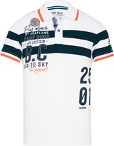 Camp David ® polo met streepdesign en artwork (M)