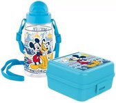 Boîte à lunch Disney Mickey Mouse - Boîte à lunch avec bouteille en plastique