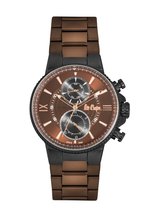 Lee Cooper LC06842.640 - Horloge - Analoog - Mannen - Heren - stalen band - Rosékleurig