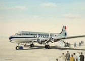 Thijs Postma - TP Aviation Art - Poster - Douglas DC-4 Skymaster KLM Boarding - 50x70cm