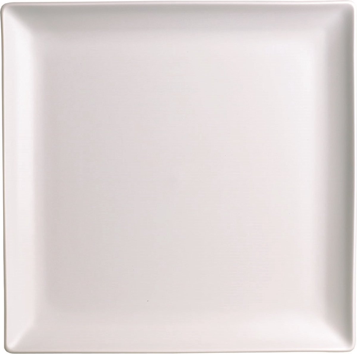 Apilco - Zen - CADEAU tip - Gebaksbord - Dessertbord - 9.5X9.5CM - Vierkant - Wit - Frans - Porselein - Set a 6 stuks