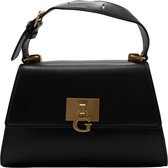 Guess Stephi Top Handle Flap Dames Handtas - Zwart