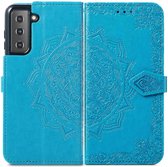 iMoshion Mandala Booktype Samsung Galaxy S22 hoesje - Turquoise