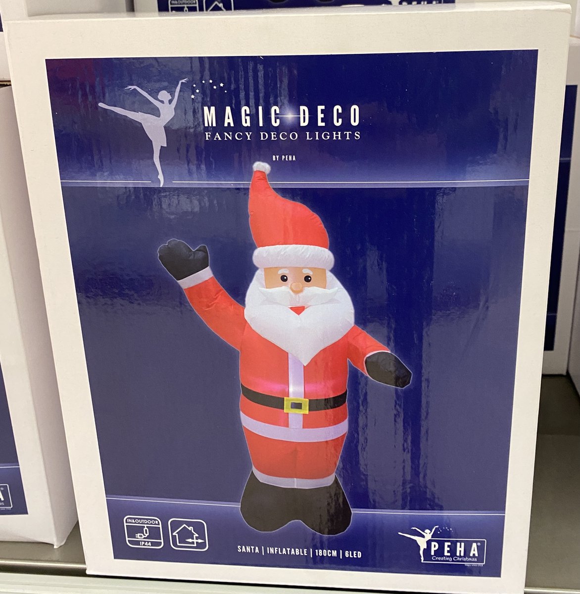 Monzana Opblaasbaar Rendier 135cm LED Verlicht Montagemateriaal IP44 Buiten Kerst Decoratie Kerstfiguur Kerstmis