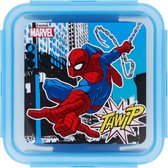 Spiderman Vierkant bakje 500 ml - 12 cm x 12 cm x 5 cm - Koekendoos - verzamelbakje.