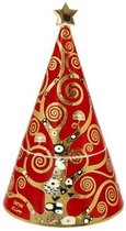 Gustav Klimt Christmas Time Tree of Life Red - Tree Shaped Box