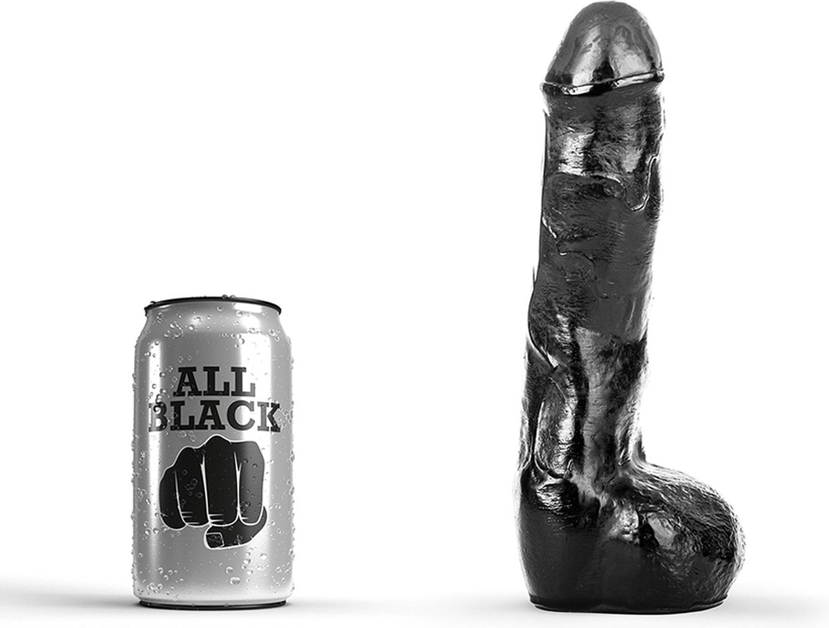 Goedkoopste All Black Zwarte realistische dildo 22 cm