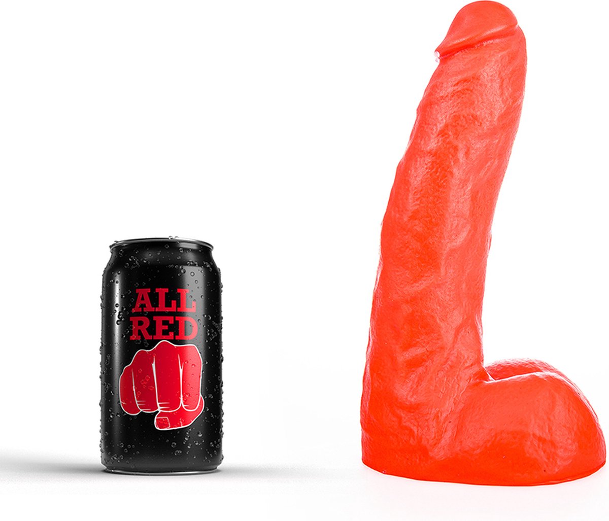 Goedkoopste All Red Klassieke Dildo 22 x 5,4 cm - rood