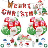34 delig kerstfeestset - Thema: Merry Christmas - Versiering voor feestjes, verjaardag - feestdecoratie