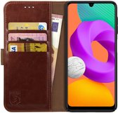 Rosso Element Samsung Galaxy M22/A22 4G Hoesje Book Cover Wallet Bruin