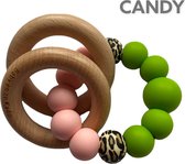 BabyenzoKado siliconen bijtring met ringen CANDY roze