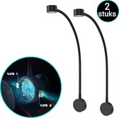 Bolt Electronics® Leeslamp 2 stuks – Bedlamp met 2 USB's - Warm licht - Nachtlampje voor Volwassenen - Wandlamp met Dim-functie - Modern ontwerp - Gemakkelijk in gebruik - Zwart