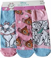 Disney -sokken Disney Classic- Bambi - Marie - 101 dalmatiers - 3 paar - meisjes- maat 31/34