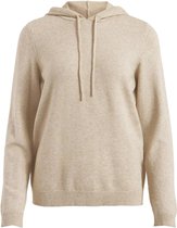 Vila Trui Viril L/s Hoodie Knit/l 14071554 Natural Melange Dames Maat - S