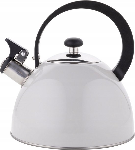 Florina Brillo fluitketel 2,5L voor alle warmtebronnen - Waterketel - Lichtgrijs