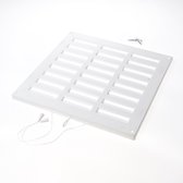 Weckx Grille coulissante avec tirette plastique blanc verrouillable 30 x 30 cm 706 (Prix par pièce)