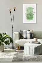 Canvas Experts schilderij opgepsannen op 38mm frame met Exclusief modern Groene plant desgin model B maat 45x60CM Wanddecoratie | Poster | Wall art | canvas doek |muur decoratie |