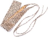 Wikkelriem Cheetah Beige - lange riem - knoopriem - tailleriem