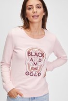 BLACK AND GOLD SWEATER PINK MAAT M