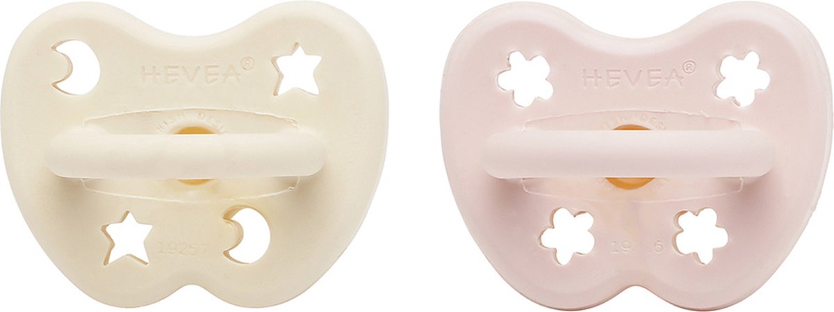 Two-Pack Round Teat Newborn 0+ Months (Powder Pink & Milky White)