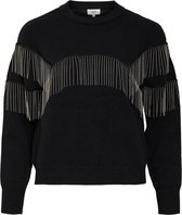 Object Trui Objdeco L/s Knit Pullover 118 23037293 Black Dames Maat - L