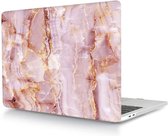 Hardshell Case - Geschikt voor oude MacBook Air - Voor Air 13 inch A1466 (2012) - Marmer Roze