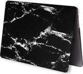 MacBook Air 13 Inch Hardcase Shock Proof Hoes Hardcover Case A1466/A1369 Cover - Marble Black/White